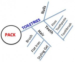Packing Mind-Map - Toiletries